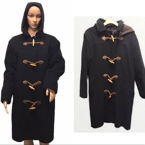 VINTAGE L.L. Bean Freeport Maine Wool Hooded Coat